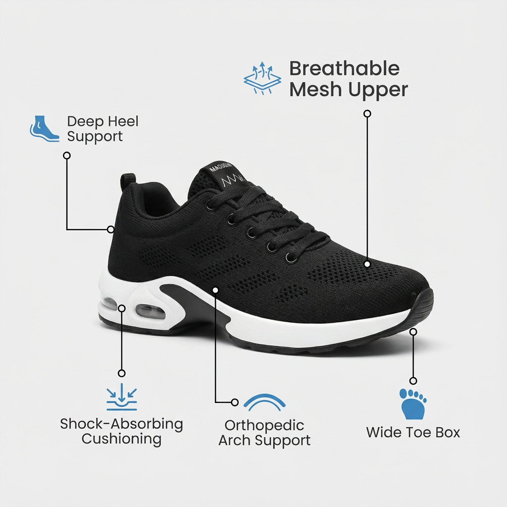 Orthora Pro – 12-Hour Shift Shoes for All-Day Foot, Knee &amp; Back Pain Relief