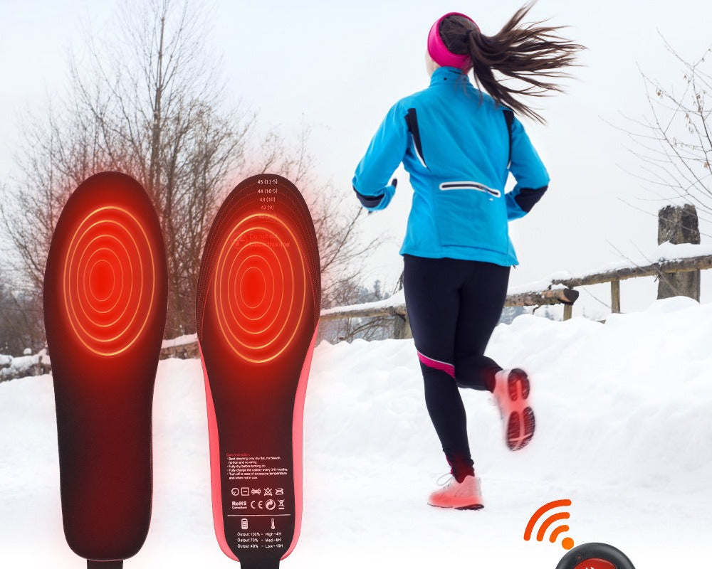 Heated insoles with remote control