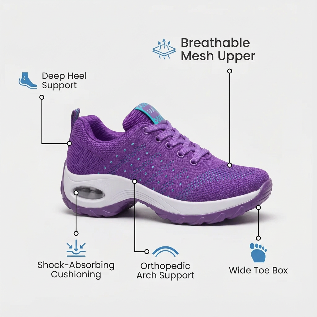 Orthora Pro – 12-Hour Shift Shoes for Heel &amp; Plantar Fasciitis Relief (Unisex)
