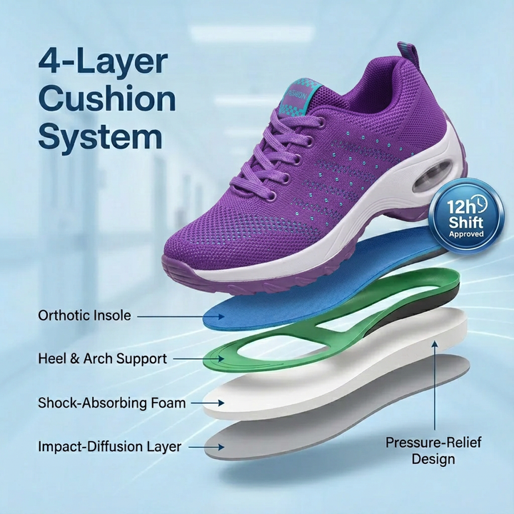 Orthora Pro – 12-Hour Shift Shoes for Heel &amp; Plantar Fasciitis Relief (Unisex)