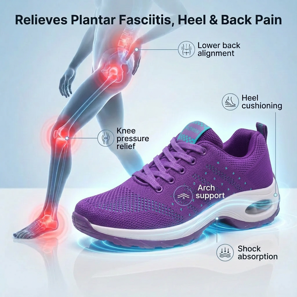Orthora Pro – 12-Hour Shift Shoes for Heel &amp; Plantar Fasciitis Relief (Unisex)